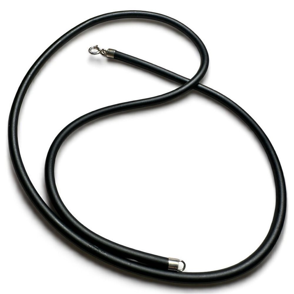 20” Black Cord Necklace - Unisex | 925 Silver Clasp | Minimalist | Great…